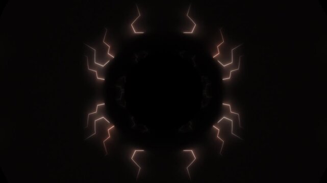 colourful neon flashing lines sci fi tunnel hi tech design black technology background