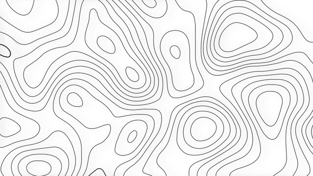 Abstract moving topographic map lines background. Abstract line contour mountain terrain map background. Vintage outdoors style wallpaper.