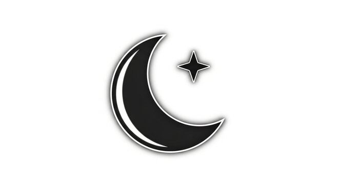 Crescent Moon and Star Icon