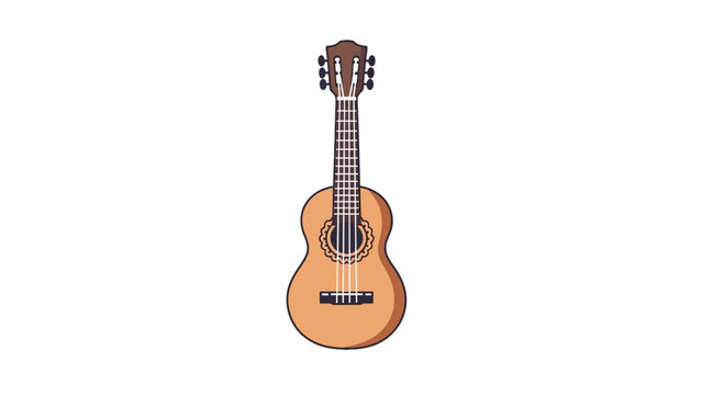 A light brown acoustic ukulele instrument.