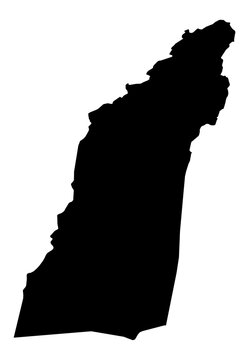 A contour map of Helmand. Afghan province silhouette