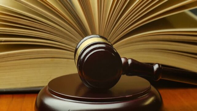 Court of Law Judge Gavel Justice Legal System Concept Close Up