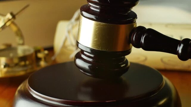 Divorce Court Justice Law Litigation Concept with Gavel and Hammer