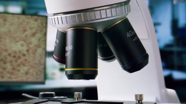 Male Laboratory Researcher Using Microscope for Scientific Experiment