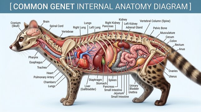 Common Genet Internal Anatomy Diagram