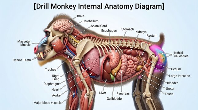 Drill Monkey Internal Anatomy Diagram