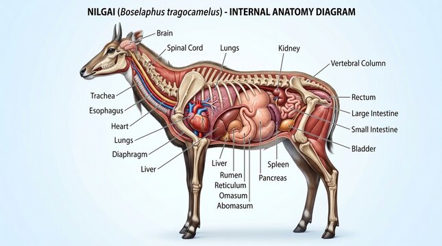 Nilgai Internal Anatomy Diagram