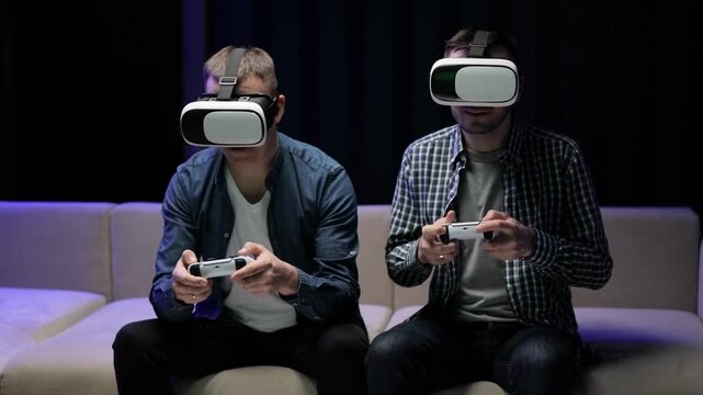 Young Adults Competing in Video Game Console at Home