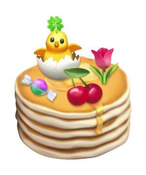 easter cake with eggs