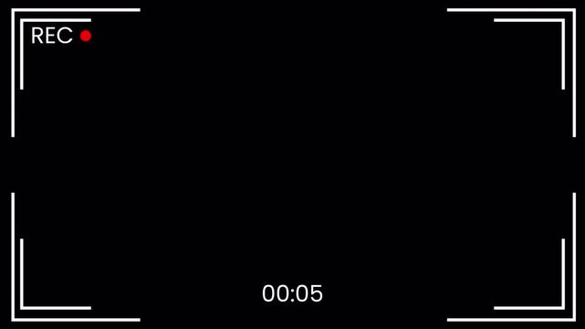 Recording Icon Button Animation on Alpha Channel,rec icon, rec button 4k animation on white and black background , Animated recording button with red light and the word rec pulses gently.