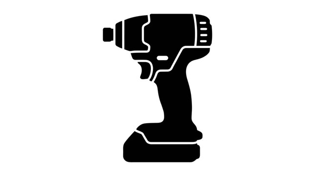 Cordless power drill impact driver icon.
