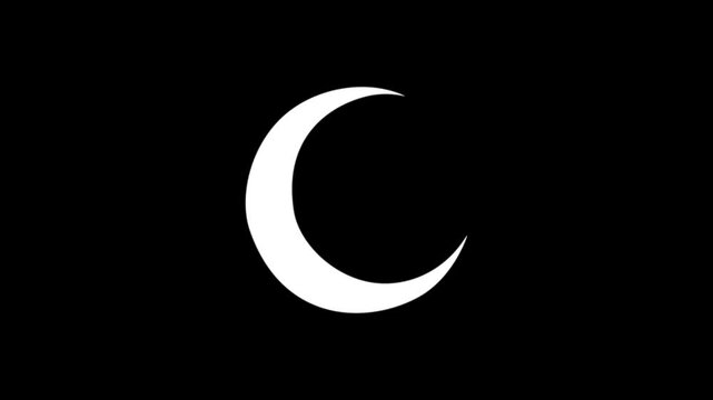 moon icon Animation cosmos, three-dimensional, star, planet, moon, astronomy, earth, zodiac, 4k video.