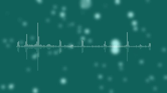 "Circular audio spectrum visualizer with animated frequency bars radiating around a central circle, smooth rhythmic motion, seamless loop, transparent background,