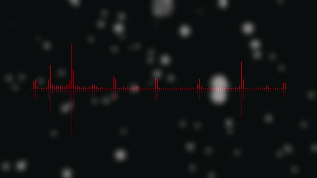 "Circular audio spectrum visualizer with animated frequency bars radiating around a central circle, smooth rhythmic motion, seamless loop, transparent background,