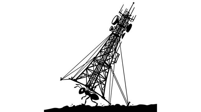 Cellular tower communication structure.