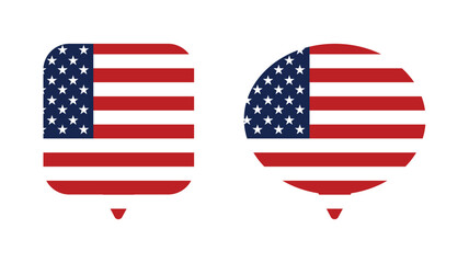 Fototapeta premium American flag balloons in red white and blue colors for patriotic events