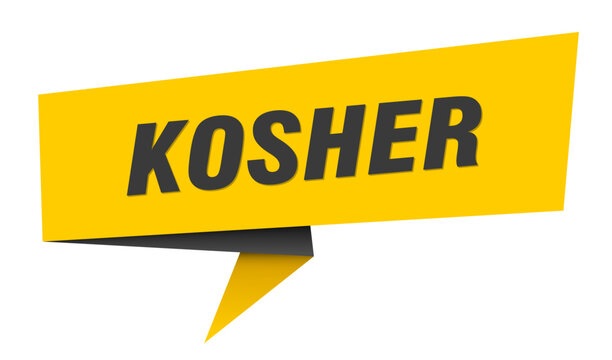 kosher banner. kosher&nbsp;speech bubble, label, sticker, sign template