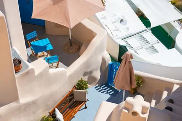 Traditional cycladic architecture in Santorini island, Greece. © smallredgirl