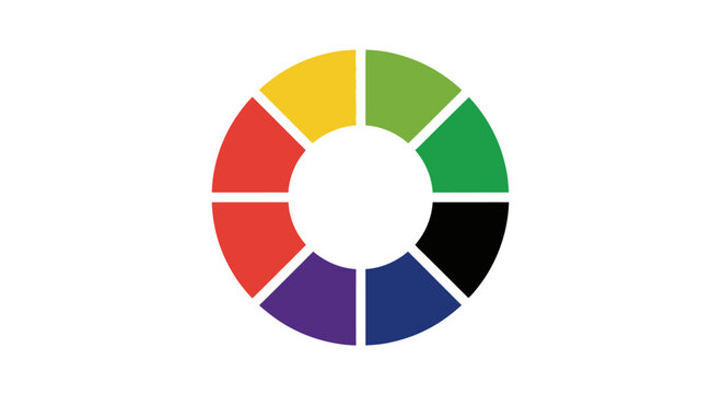 Color Wheel Chart with Primary and Secondary Colors