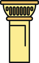 Naklejka premium Classic architectural column symbol representing history and antique construction