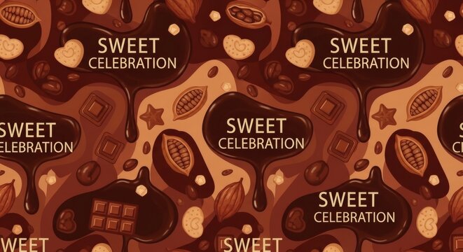 World Chocolate Day Sweet Celebration Seamless Pattern