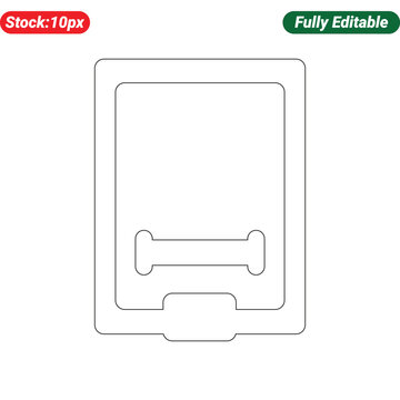Minimalist line art vector frame, simple geometric border design, clean outline rectangular shape for digital interface or product packaging