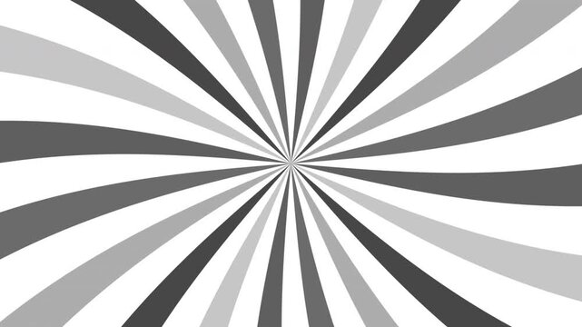 Abstract monochrome sunburst pattern suitable for backgrounds, packaging, textiles, or stationery designs. Geometric radial lines create a hypnotic effect.