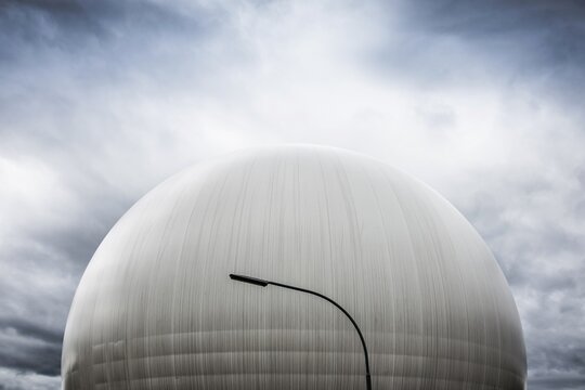 Radarstation, antennas der earth station Raisting, Upper Bavaria, Bavaria, Germany
