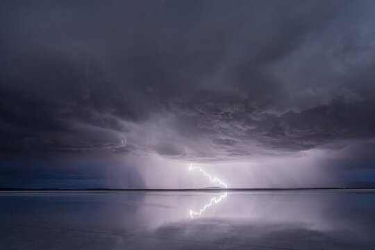 Thunderstorm, Salar de Uyuni, Uyuni, Bolivia