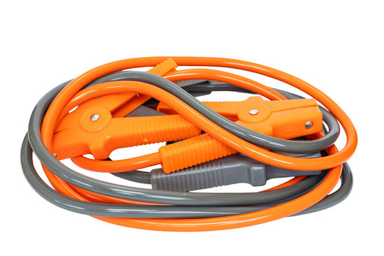 Heavy Duty 1000 Amp Car Jump Starter Cables Isolated on White Background