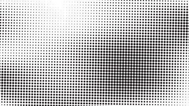 Halftone square pattern background, black and white geometric gradient texture, abstract pixelated vector overlay for modern graphic design