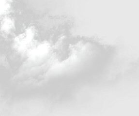 Obraz premium Gray clouds float in the sky under a soft light during the afternoon in a quiet setting, on a transparent background