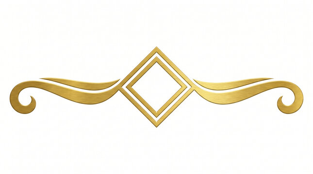 Golden decorative border, luxury design element, shiny metallic frame, elegant ornament