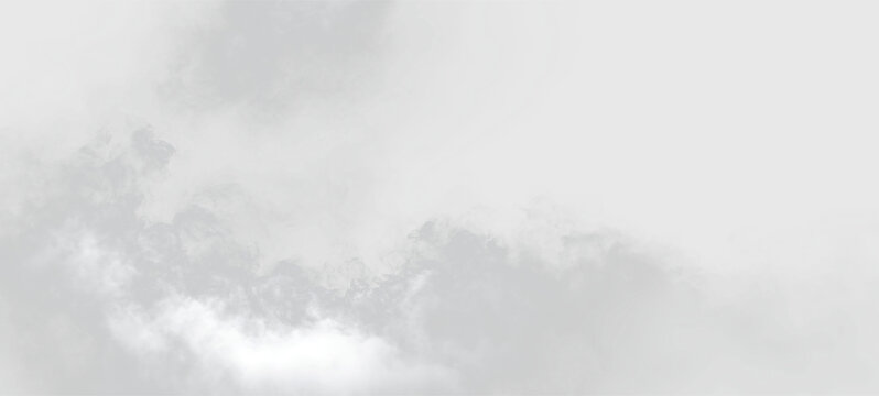 White smoke swirling in the air with no background elements visible during daylight hours, on a transparent background