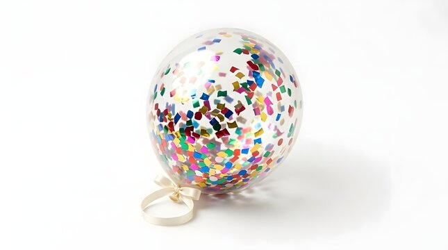 A joyful arrangement of brightly colored balloons designed for celeb n and party decor are perfectly isolated on a clean bright white backdrop creating a simple and striking visual design