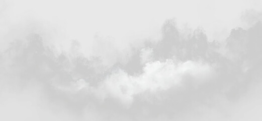 White clouds drift softly in the sky above a clear landscape during daytime hours, on a transparent background © Liubov