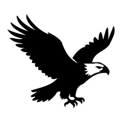 Fototapeta premium USA bald eagle vector silhouette