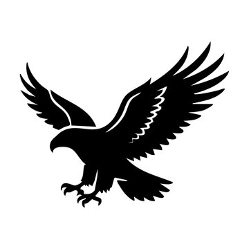 USA bald eagle vector silhouette