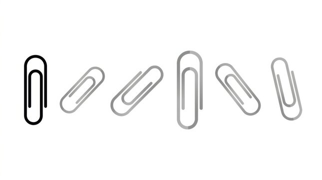 Collection of paper clips in different shapes and styles