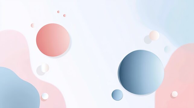 White background, pink and blue pastel colors, simple flat illustration, minimalist style, vertical banner with white circles on the right side of it, with one small circle in the foreground