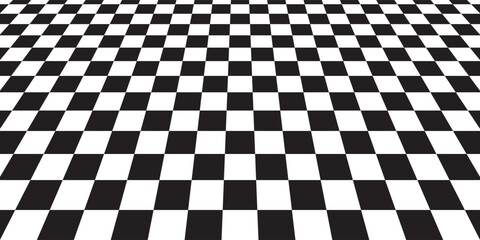 Fototapeta premium Black and White Checkerboard Pattern Background With Repeating Square Grid Texture