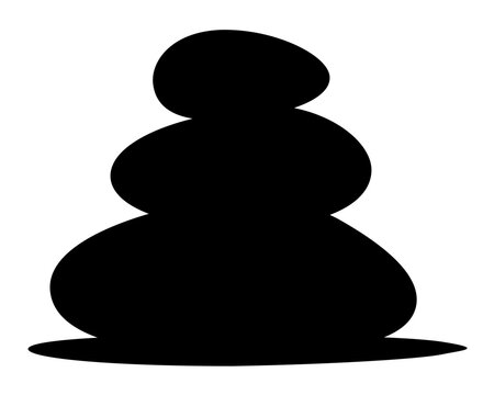 Bold stacked table centerpiece vector illustration with abstract tiered silhouette, minimalist black shapes for festive party decor, modern banquets, wedding styling, invitations, and signage