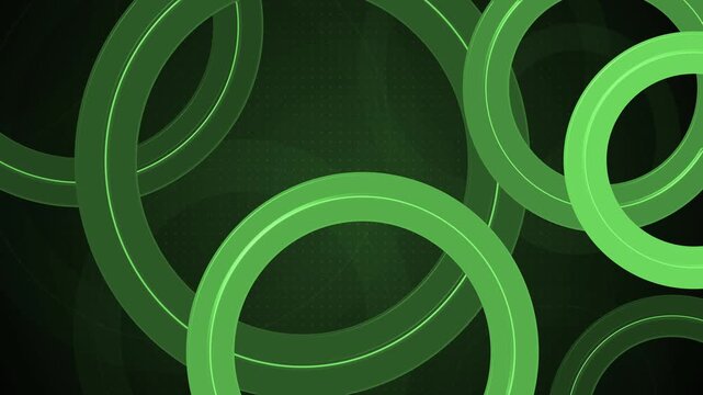 Abstract background with overlapping circles and rings in a modern geometric pattern animation