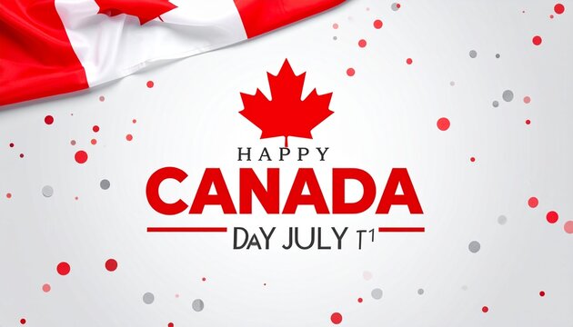 Happy Canada Day Confetti Poster