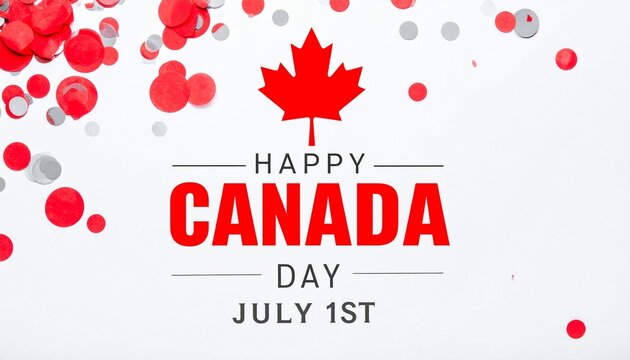 Happy Canada Day Confetti Poster