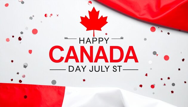 Happy Canada Day Confetti Poster