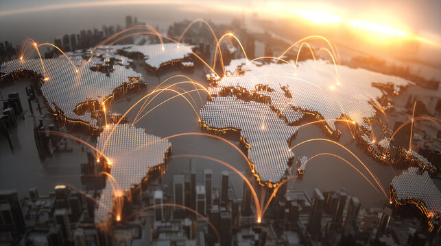 business people stands on the peak of success amid tall, innovative Smart city and graphs with statistics to analyze business potential and predict future developments in company growth., innovative 