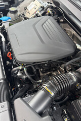 Fototapeta premium Close view of a modern car engine