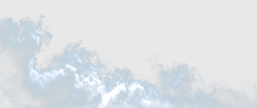 Clouds floating in the sky during the day with a clear backdrop for a simple and clean look, on a transparent background