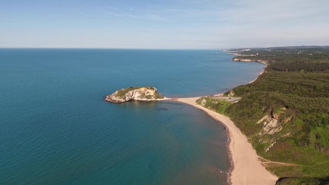 Stunning Aerial View of Şile Coastline and Black Sea Landscape in Istanbul